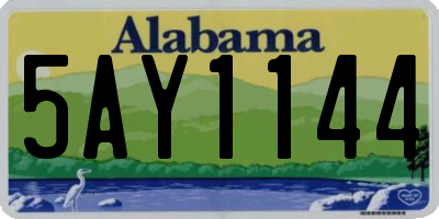 AL license plate 5AY1144
