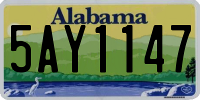 AL license plate 5AY1147