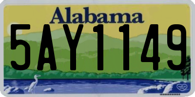 AL license plate 5AY1149