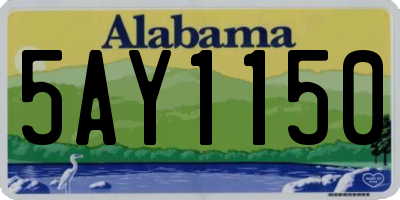 AL license plate 5AY1150