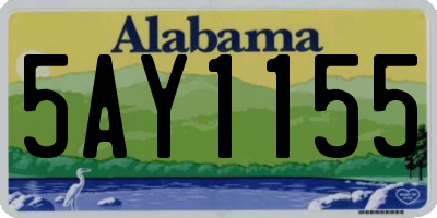 AL license plate 5AY1155