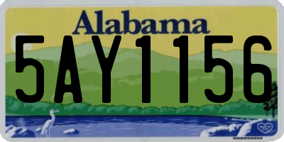 AL license plate 5AY1156