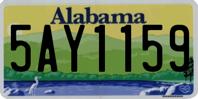 AL license plate 5AY1159