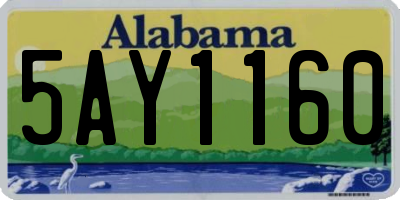 AL license plate 5AY1160