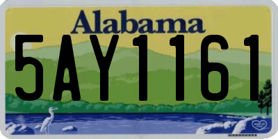 AL license plate 5AY1161