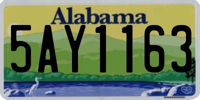 AL license plate 5AY1163