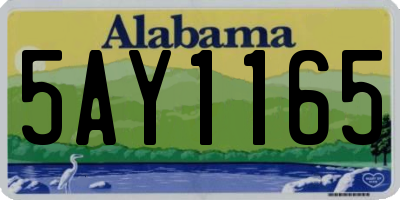 AL license plate 5AY1165