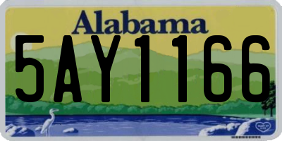 AL license plate 5AY1166