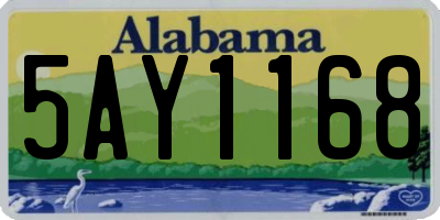AL license plate 5AY1168
