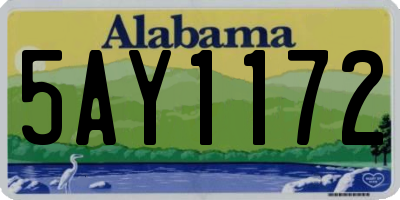 AL license plate 5AY1172