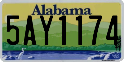 AL license plate 5AY1174
