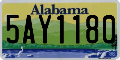 AL license plate 5AY1180