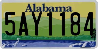 AL license plate 5AY1184