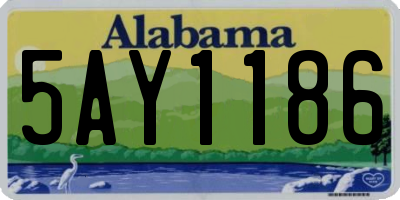 AL license plate 5AY1186