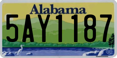 AL license plate 5AY1187