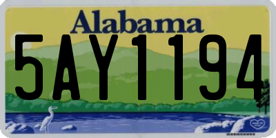 AL license plate 5AY1194