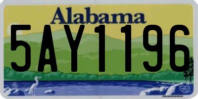 AL license plate 5AY1196