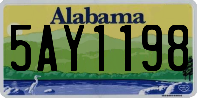 AL license plate 5AY1198