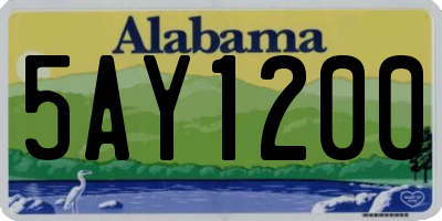 AL license plate 5AY1200