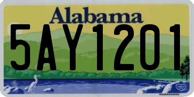 AL license plate 5AY1201