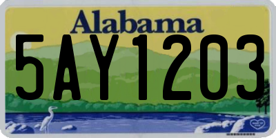 AL license plate 5AY1203