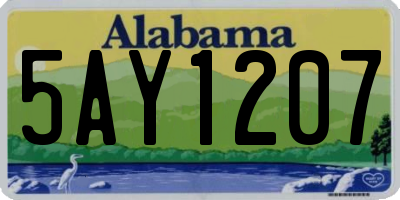 AL license plate 5AY1207