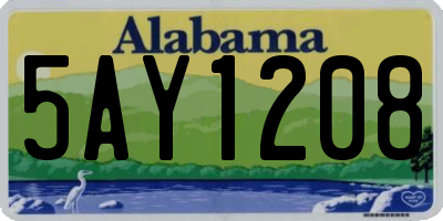 AL license plate 5AY1208