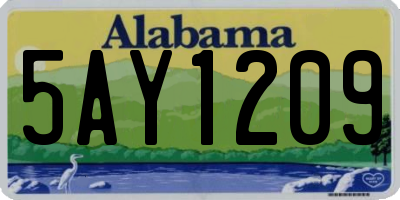 AL license plate 5AY1209