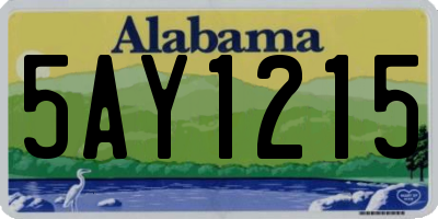 AL license plate 5AY1215
