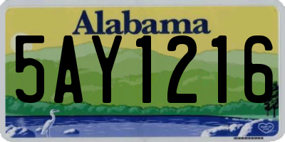AL license plate 5AY1216