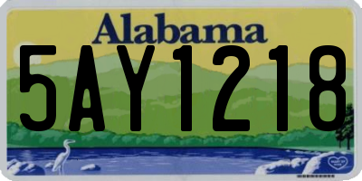 AL license plate 5AY1218