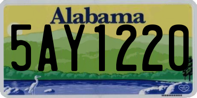 AL license plate 5AY1220