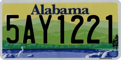 AL license plate 5AY1221