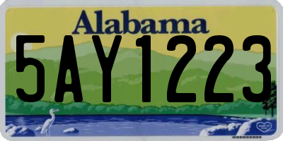 AL license plate 5AY1223
