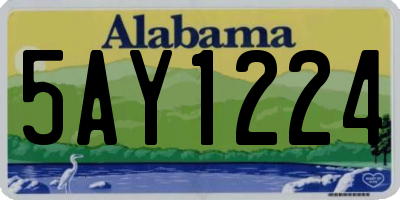 AL license plate 5AY1224
