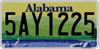 AL license plate 5AY1225