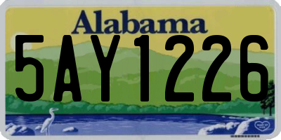 AL license plate 5AY1226