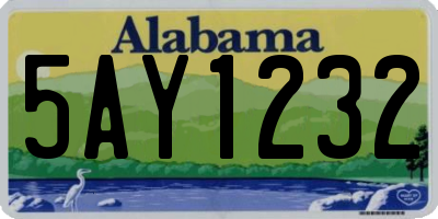 AL license plate 5AY1232