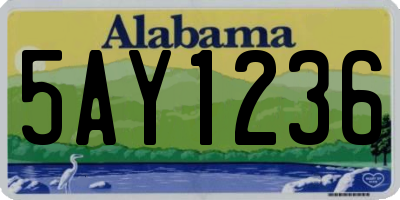 AL license plate 5AY1236