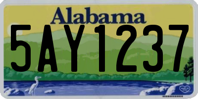 AL license plate 5AY1237