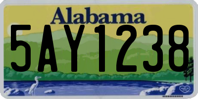 AL license plate 5AY1238