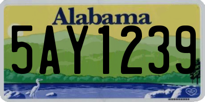 AL license plate 5AY1239