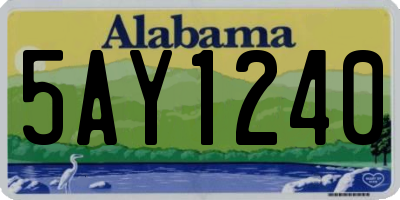 AL license plate 5AY1240