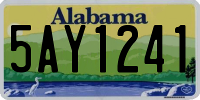AL license plate 5AY1241
