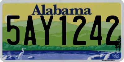 AL license plate 5AY1242