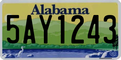 AL license plate 5AY1243