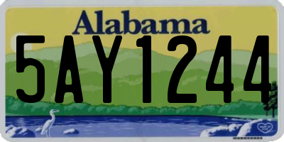 AL license plate 5AY1244