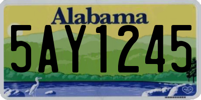 AL license plate 5AY1245