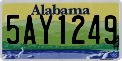 AL license plate 5AY1249