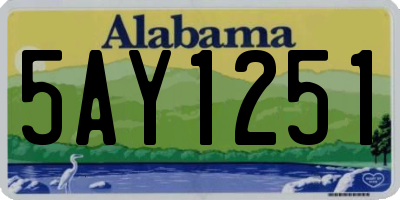 AL license plate 5AY1251